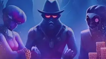 Image of three mysterious, shadowy characters with red glowing eyes, symbolizing the feedback bonus at Money X Online Casino Casino.