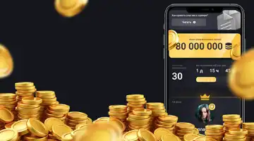 Image showing a smartphone with a casino app on the screen, surrounded by piles of gold coins, symbolizing the free coins bonus at Money X Internet Casino.