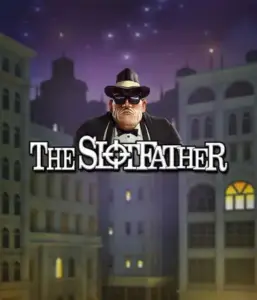 Immerse yourself in the shadowy realm of The Slotfather game by Betsoft, showcasing a dominant mafia boss posed against a moonlit cityscape. This graphic captures the dramatic essence of the organized crime, with the boss dressed in a classic black suit and hat. Perfect for lovers of gangster-themed games, delivering a gripping gaming experience. 